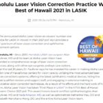 Aloha Laser Vision Wins KITV4 Best of Hawaii 2021 for LASIK